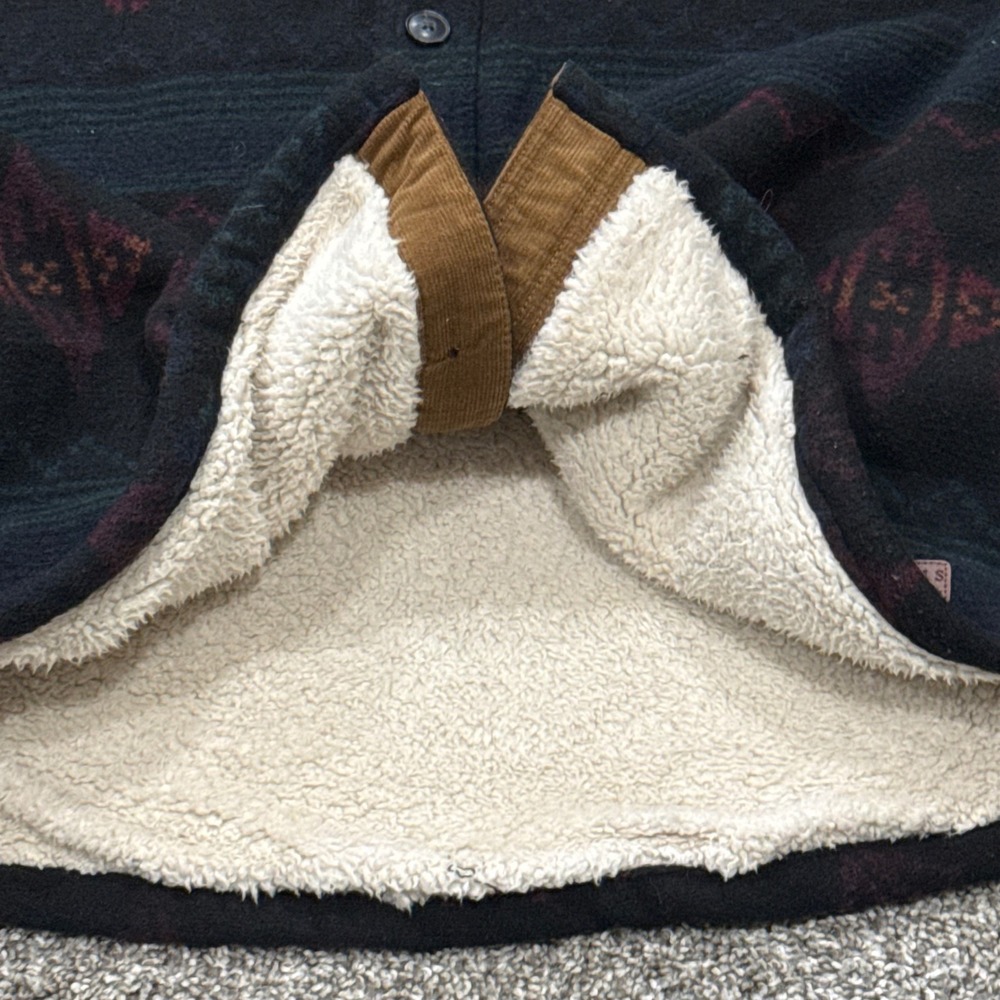 Jachs New York Mens Sherpa‎ Lined Flannel Jacket Southwestern Geometric Mens L - Picture 5 of 6